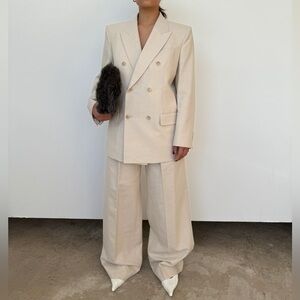 FILIPPA K Double Breasted Linen Blazer - Beige - US 10 - NWT SOLD OUT!